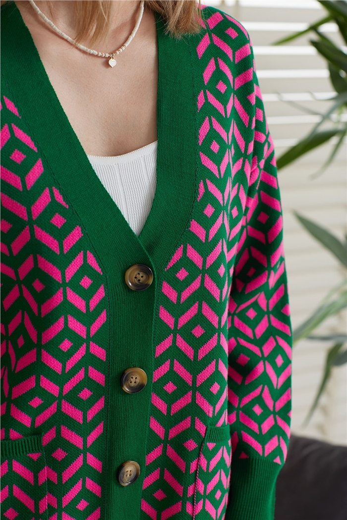 Avrile Desenli Salaş Triko Hırka  BENETTON  A91814-S