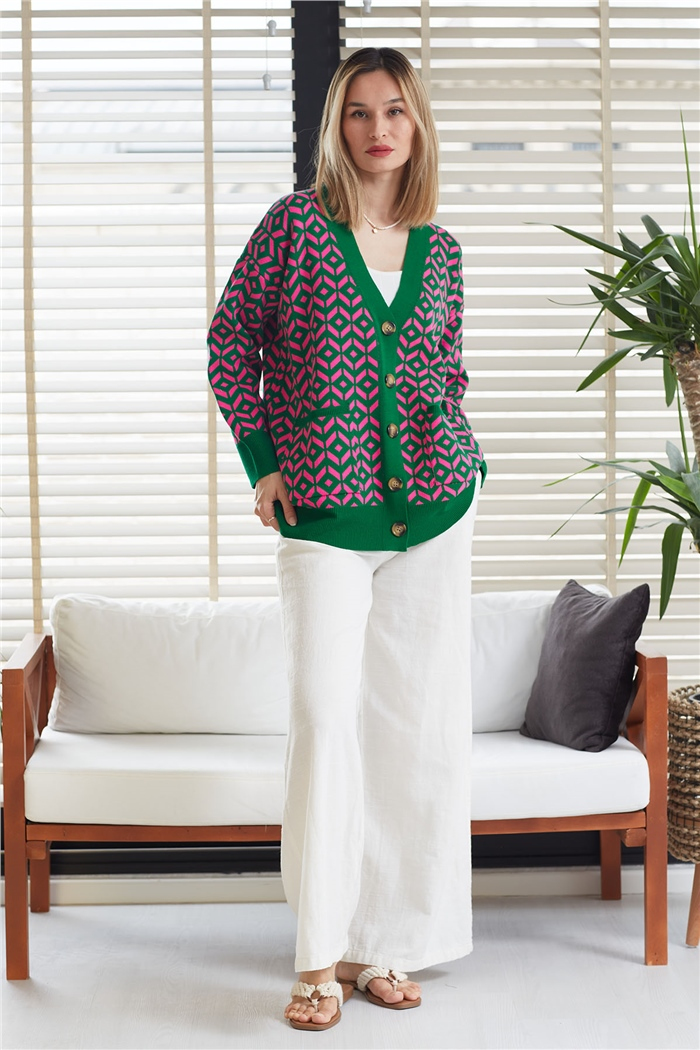 Avrile Desenli Salaş Triko Hırka  BENETTON  A91814-S