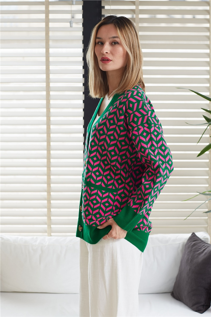 Avrile Desenli Salaş Triko Hırka  BENETTON  A91814-S