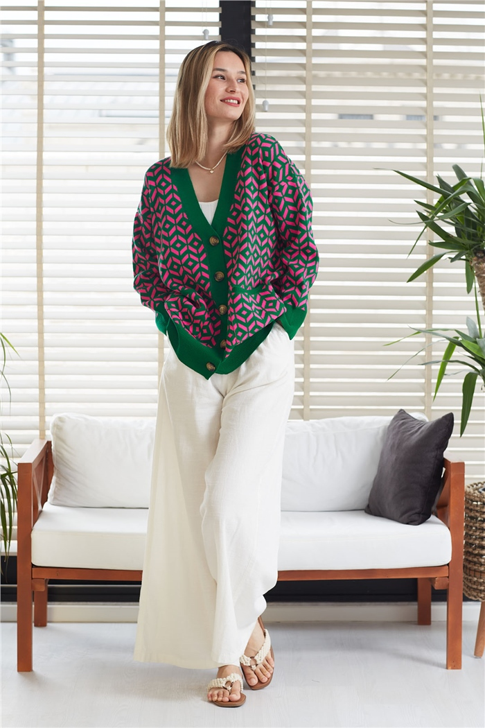 Avrile Desenli Salaş Triko Hırka  BENETTON  A91814-S