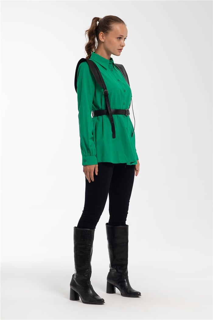 Avrile Düğmeli Kemerli Gömlek  BENETTON  A20-10331