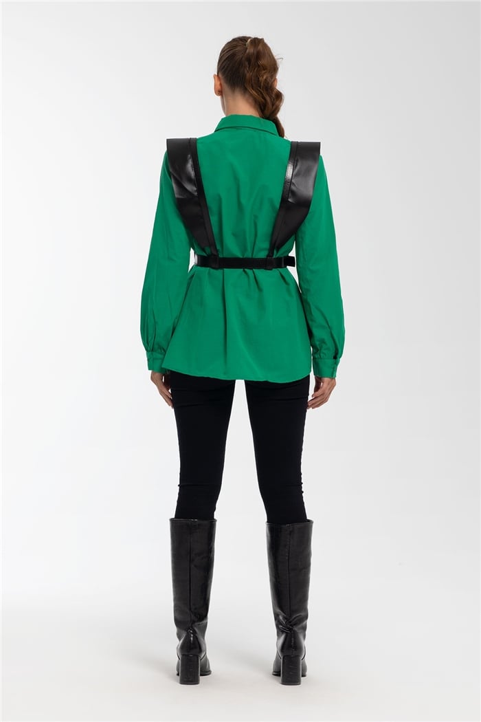 Avrile Düğmeli Kemerli Gömlek  BENETTON  A20-10331