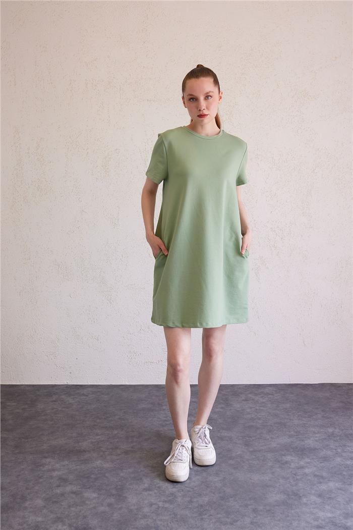 Avrile Kadın Bisiklet Yaka Basic Elbise MİNT A23-10222