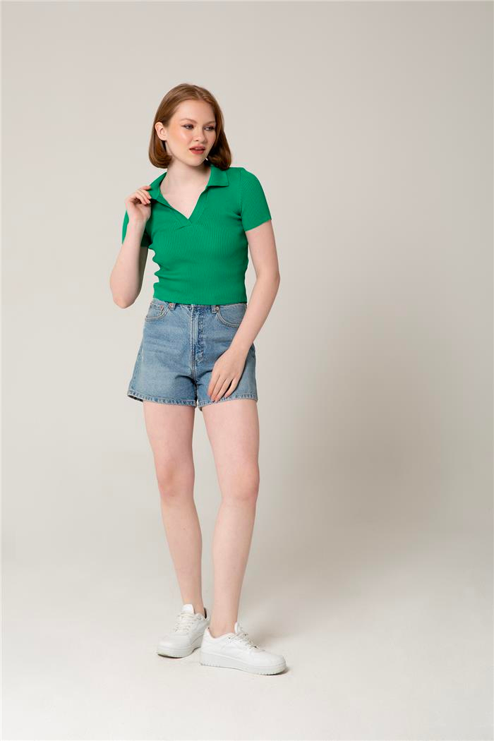 Avrile Kadın Polo Yaka Triko Bluz BENETTON A92299-S