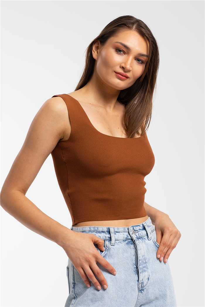 Avrile Kare Yakalı Triko Atlet  TABA  A90779-S