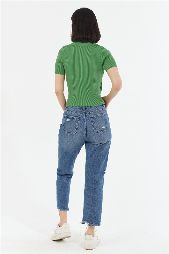 Avrile Kruvaze Polo Yaka Kazak  BENETTON  A92051-S