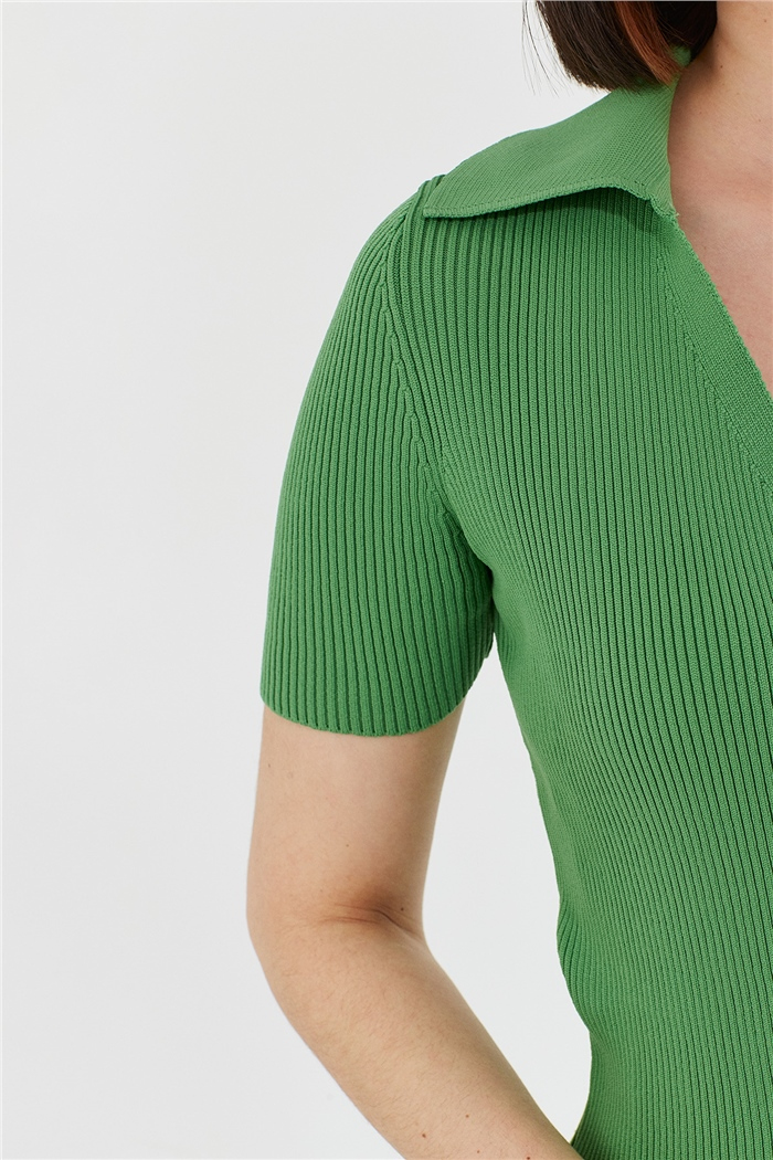Avrile Kruvaze Polo Yaka Kazak  BENETTON  A92051-S