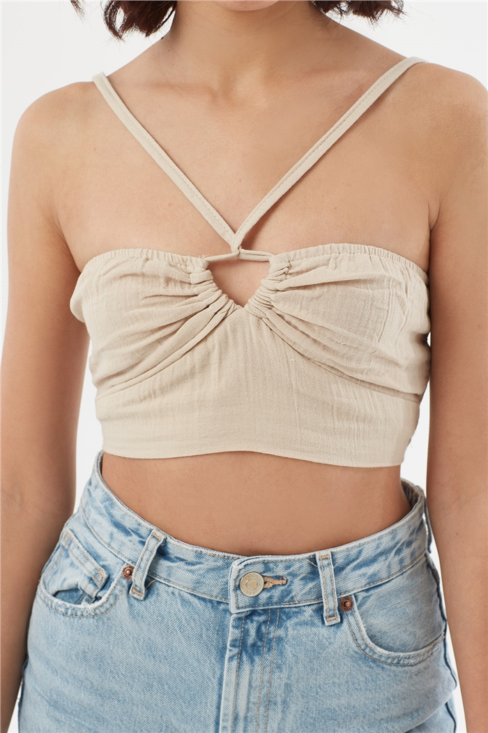 Nisan ASKILI CROP  BEJ  N22-1351