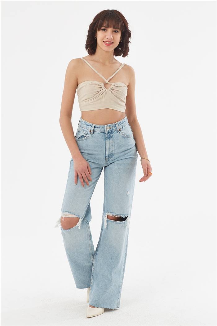 Nisan ASKILI CROP  BEJ  N22-1351