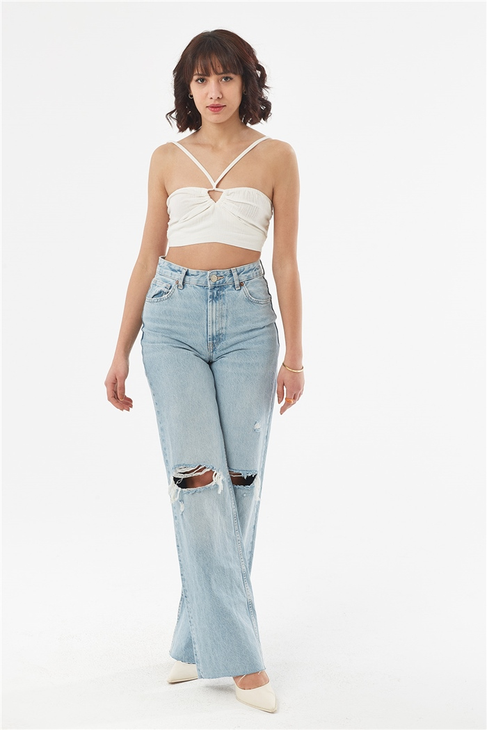 Nisan ASKILI CROP  EKRU  N22-1351