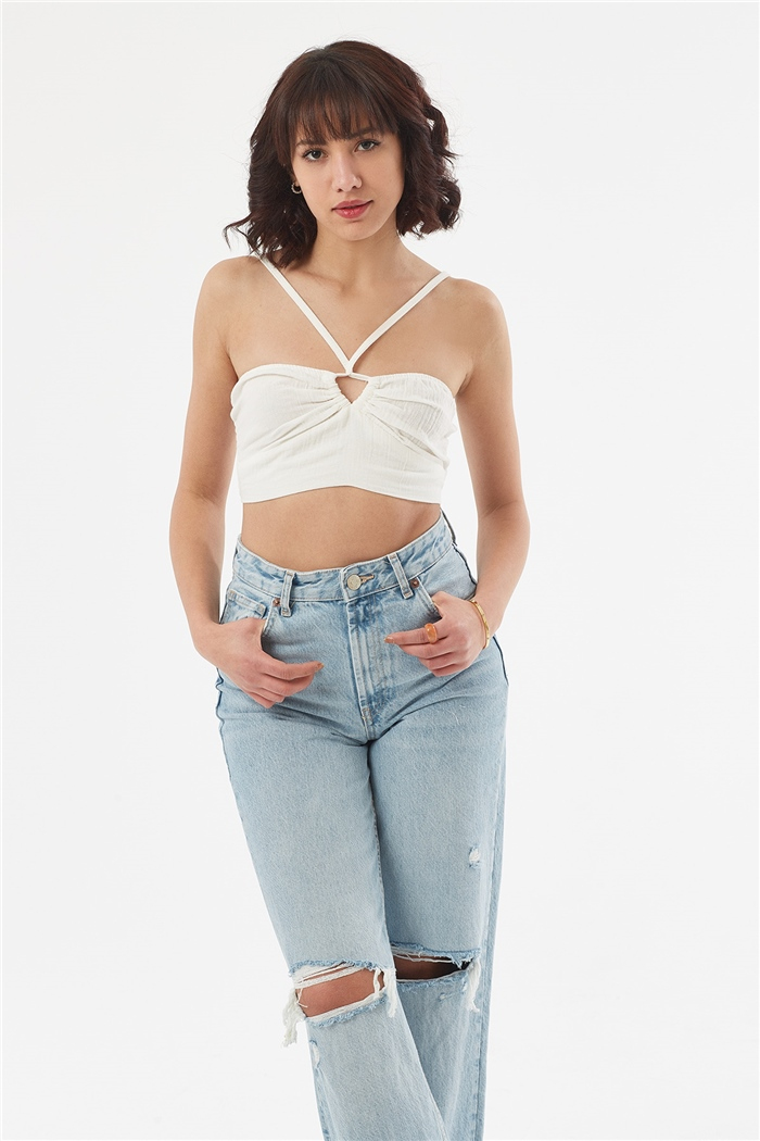 Nisan ASKILI CROP  EKRU  N22-1351
