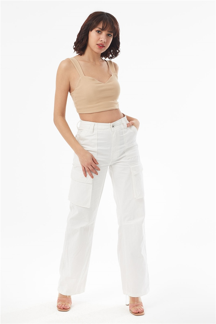 Nisan ASKILI KAŞKORSE CROP  BEJ  N22-1411