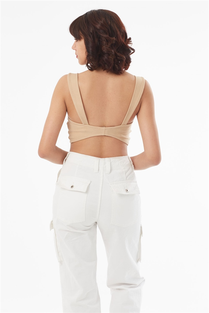 Nisan ASKILI KAŞKORSE CROP  BEJ  N22-1411