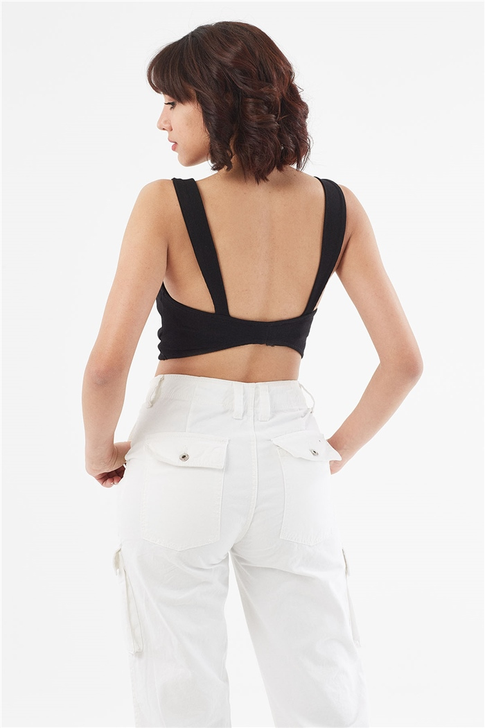 Nisan ASKILI KAŞKORSE CROP  SİYAH  N22-1411