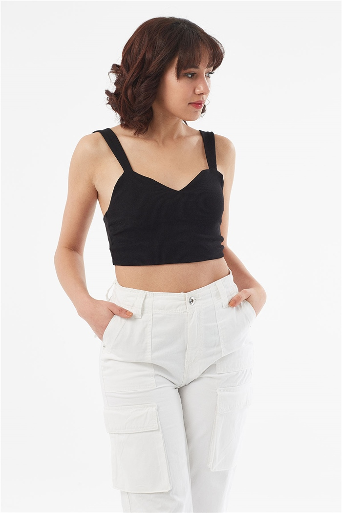 Nisan ASKILI KAŞKORSE CROP  SİYAH  N22-1411