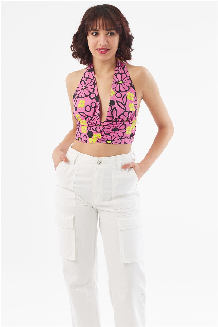Nisan BAĞLAMALI CROP  FUŞYA  N22-1410