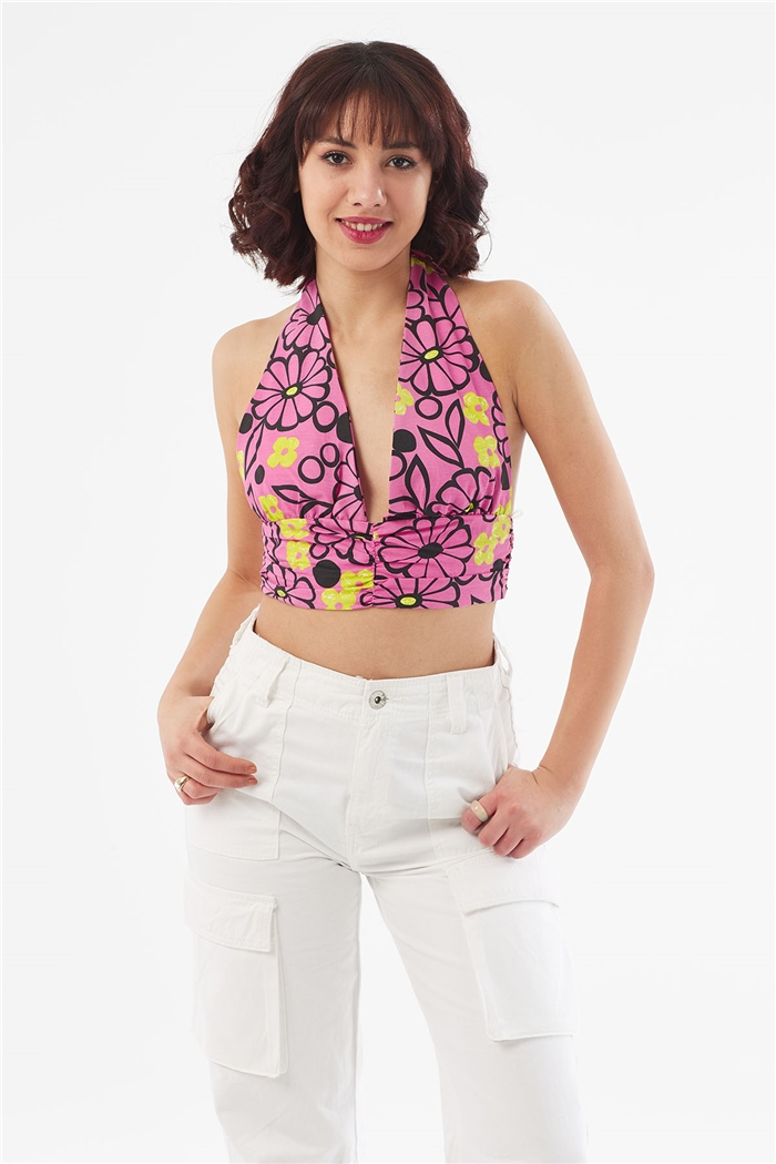 Nisan BAĞLAMALI CROP  FUŞYA  N22-1410