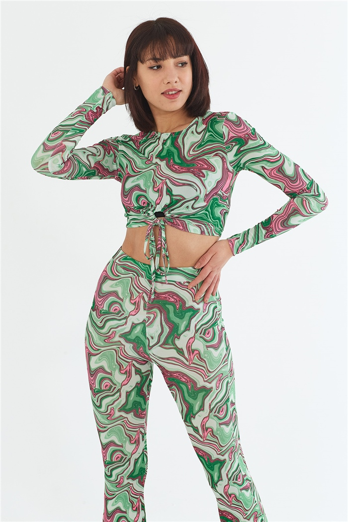 Nisan BEL BİYE DETAYLI BLUZ  BENETTON  N22-1363