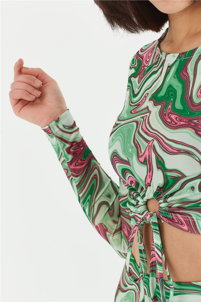 Nisan BEL BİYE DETAYLI BLUZ  BENETTON  N22-1363