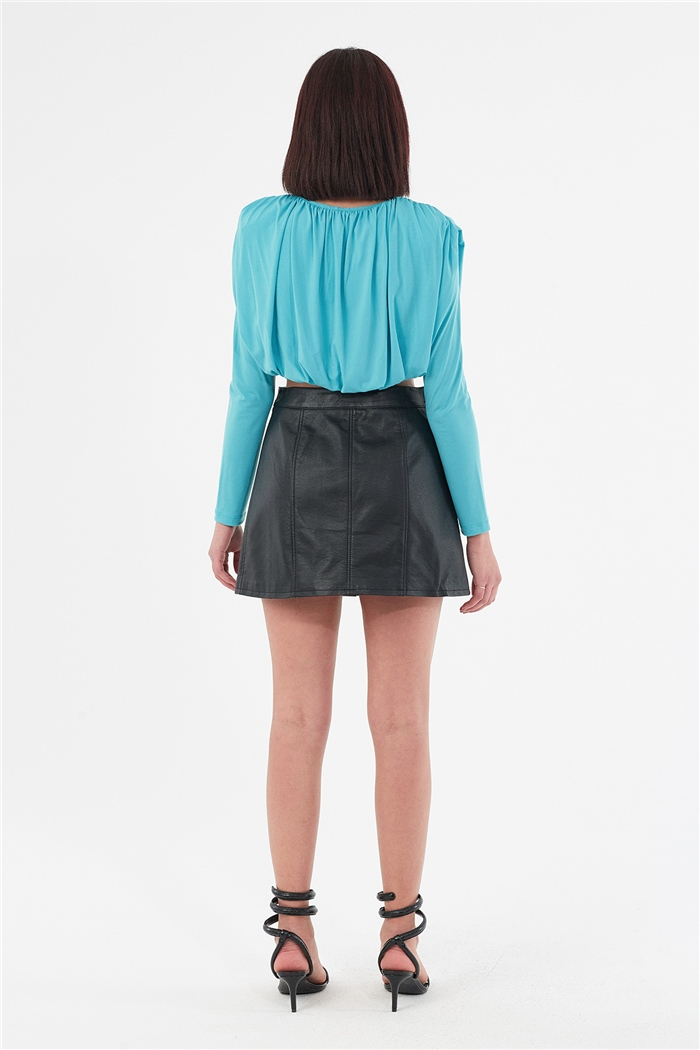 Nisan BÜZGÜLÜ BLUZ  AQUA  N22-1362