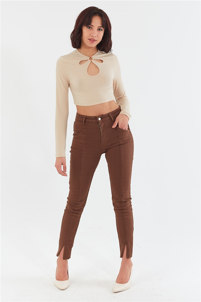 Nisan HALKA DETAYLI BLUZ  BEJ  N22-1355