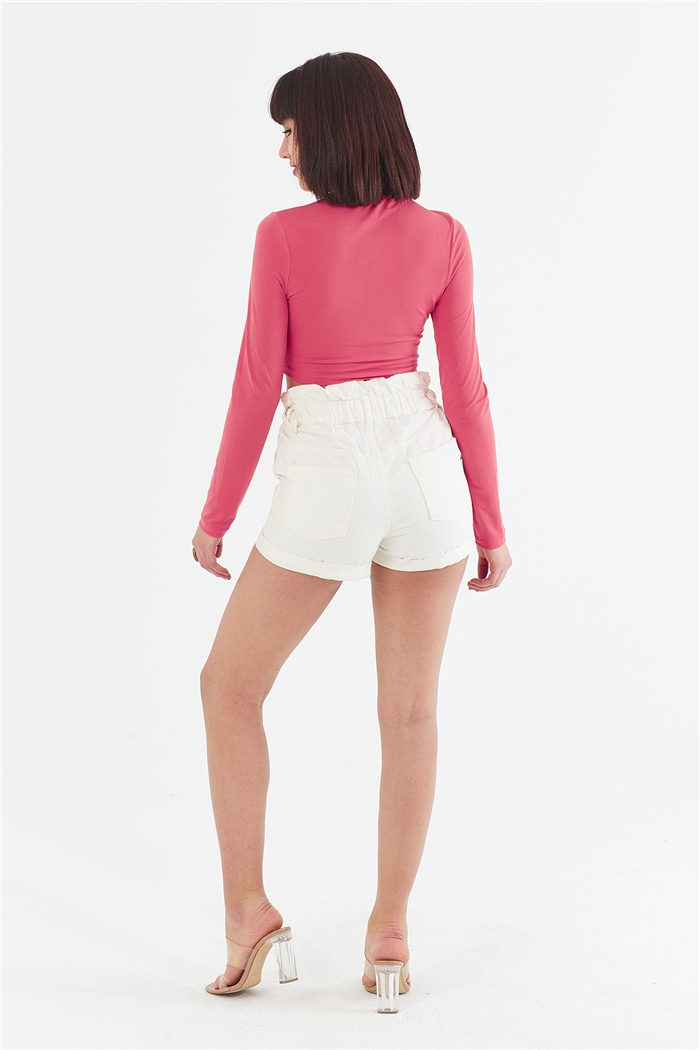 Nisan HALKA DETAYLI BLUZ  CORAL  N22-1355