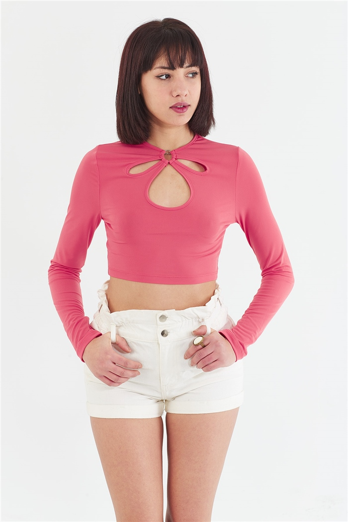 Nisan HALKA DETAYLI BLUZ  CORAL  N22-1355