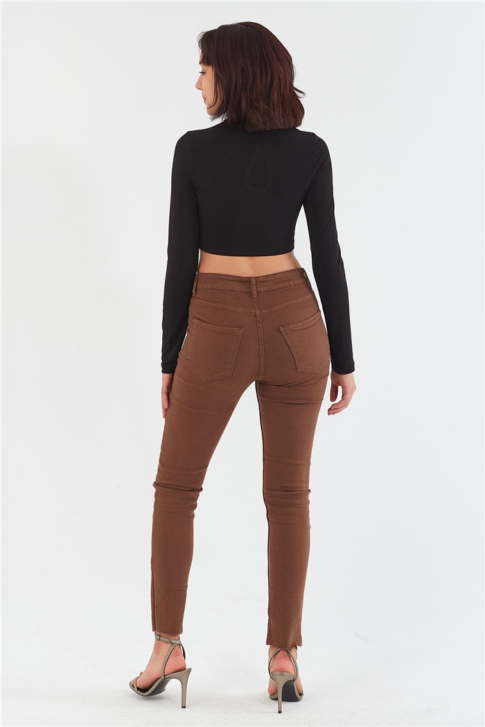 Nisan HALKA DETAYLI BLUZ  SİYAH  N22-1355
