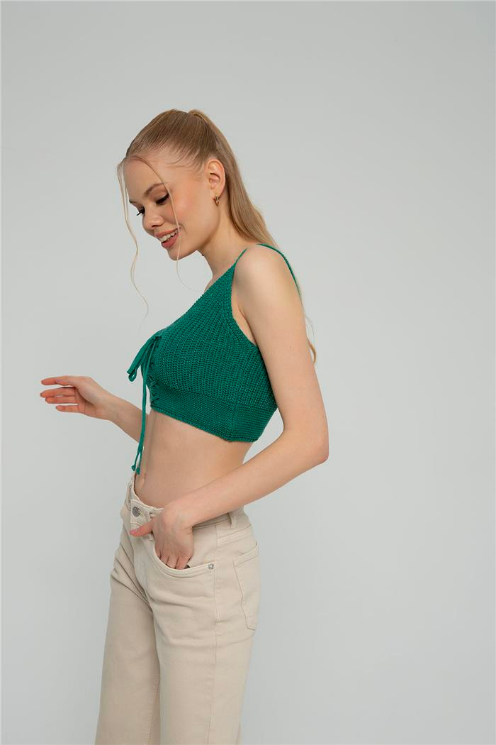 Nisan Kadın Crop Triko Büstiyer BENETTON TT3146-Z