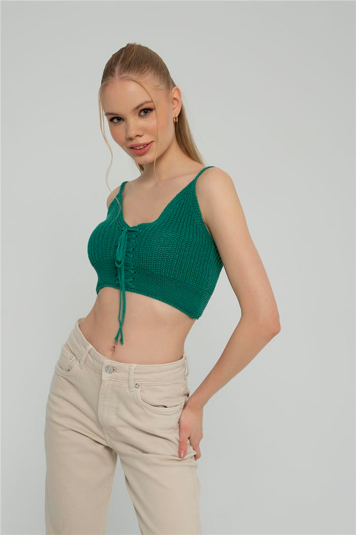 Nisan Kadın Crop Triko Büstiyer BENETTON TT3146-Z