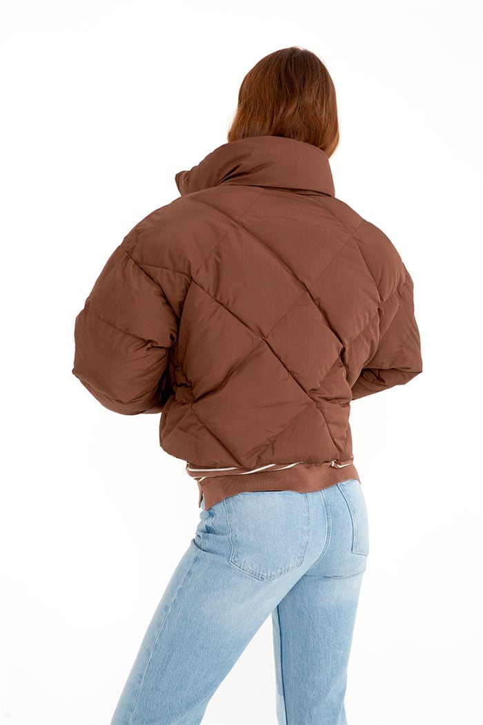 Nisan Kadın ŞİŞME MONT KAHVE PD22-1024