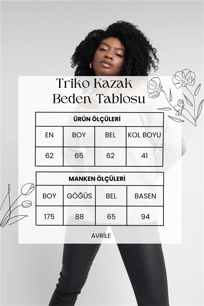 Nisan Kadın Yaka Detaylı Triko Kazak SİYAH TT3819-Z