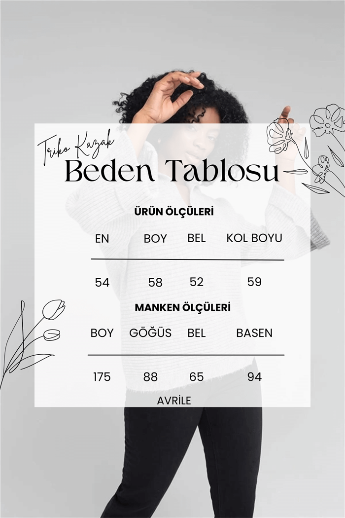 Nisan Kadın Yarasa Kol Polo Yaka Kazak GRİ TT3749-Z