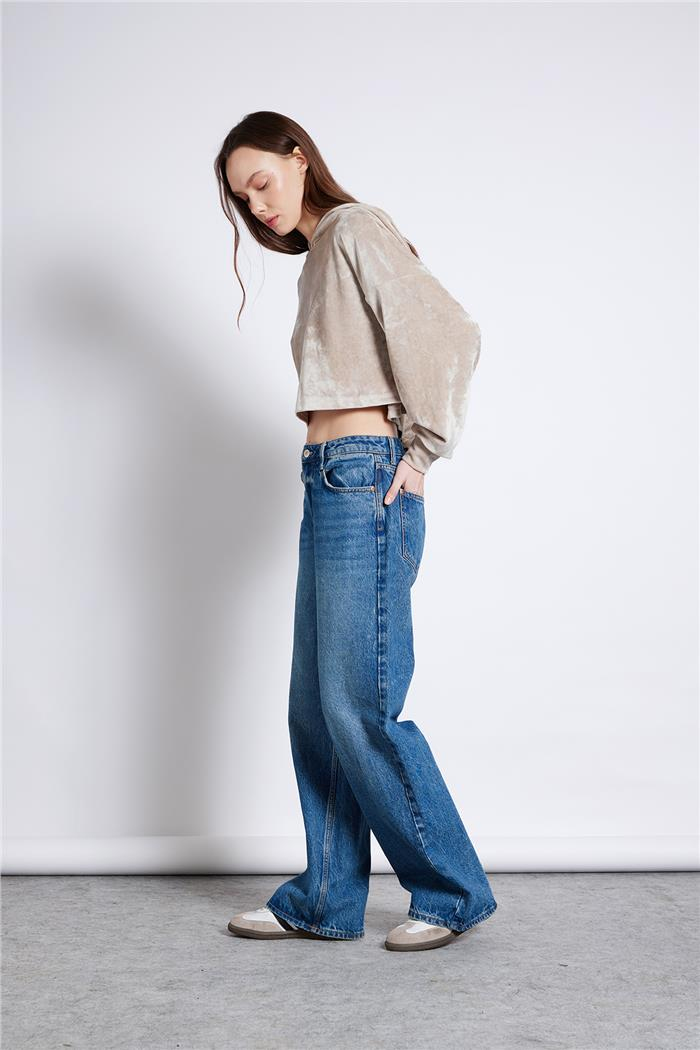 Nisan  KAPÜŞONLU UZUN KOLLU SWEATSHIRT TAŞ N25-2056