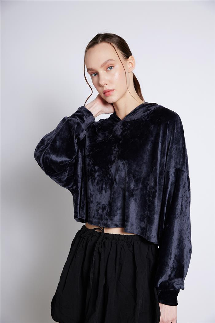 Nisan  KAPÜŞONLU UZUN KOLLU SWEATSHIRT ANTRASİT N25-2056