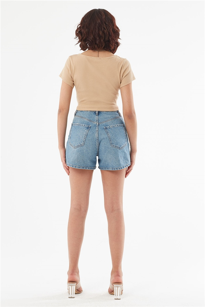 Nisan KISA KOLLU CROP  BEJ  N22-1414