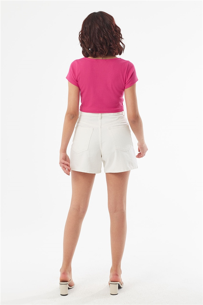 Nisan KISA KOLLU CROP  FUŞYA  N22-1414