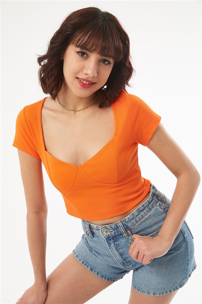 Nisan KISA KOLLU CROP  ORANJ  N22-1414