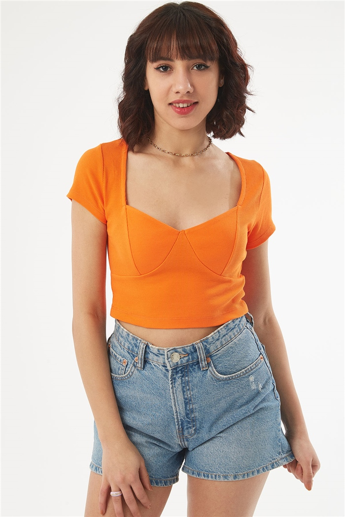 Nisan KISA KOLLU CROP  ORANJ  N22-1414