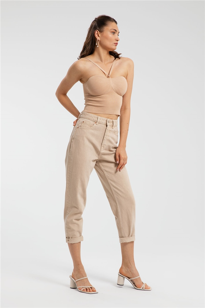 Nisan Kuplu Triko Büstiyer  CAMEL  TT3093-Z