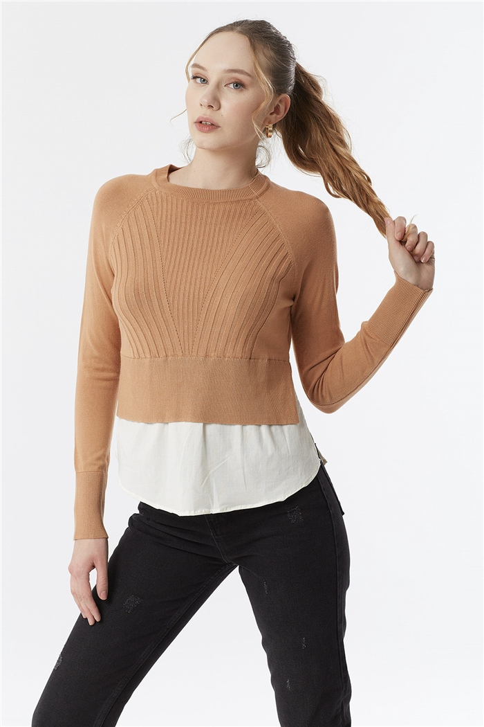 Nisan Poplin Garnili Kazak  CAMEL  TT3400-Z