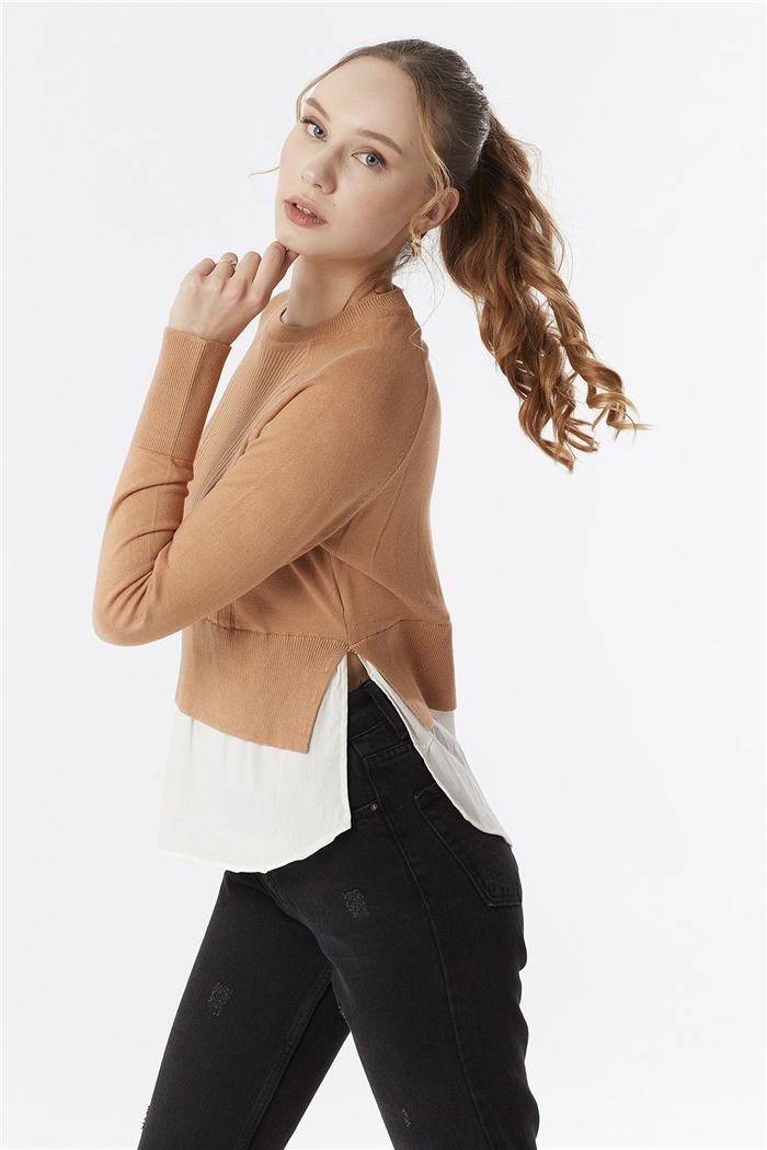 Nisan Poplin Garnili Kazak  CAMEL  TT3400-Z