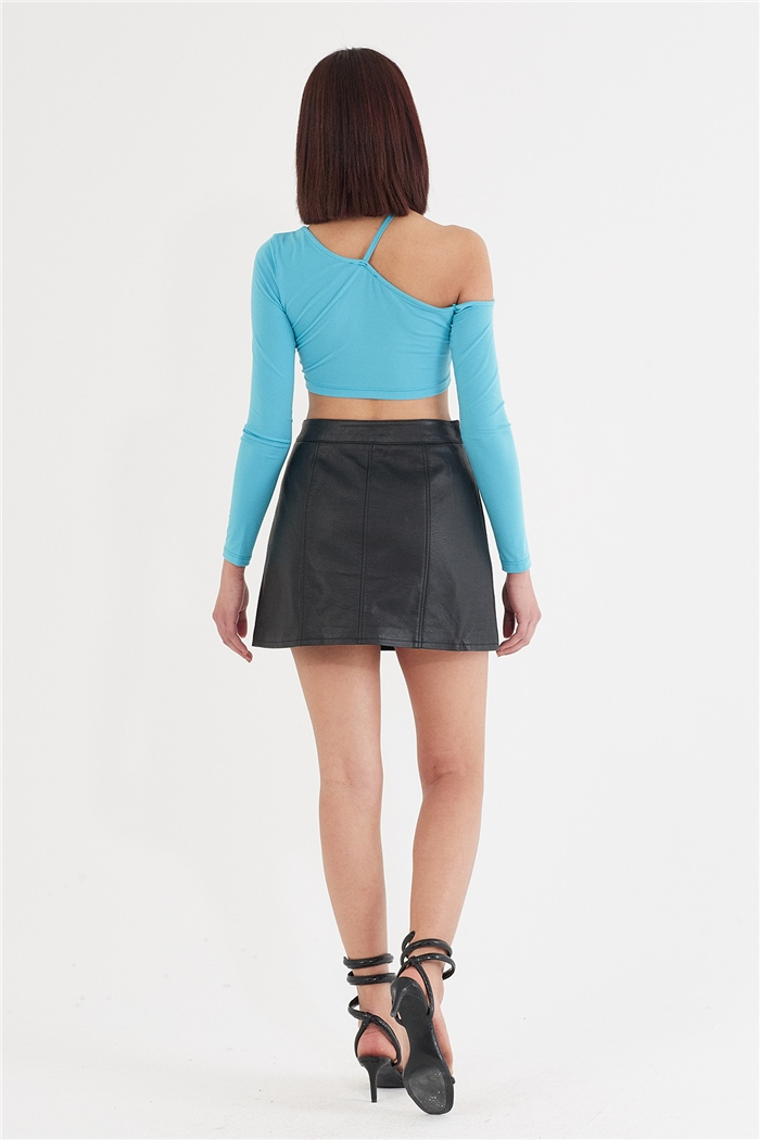 Nisan TEK OMUZ AÇIK BLUZ  AQUA  N22-1358