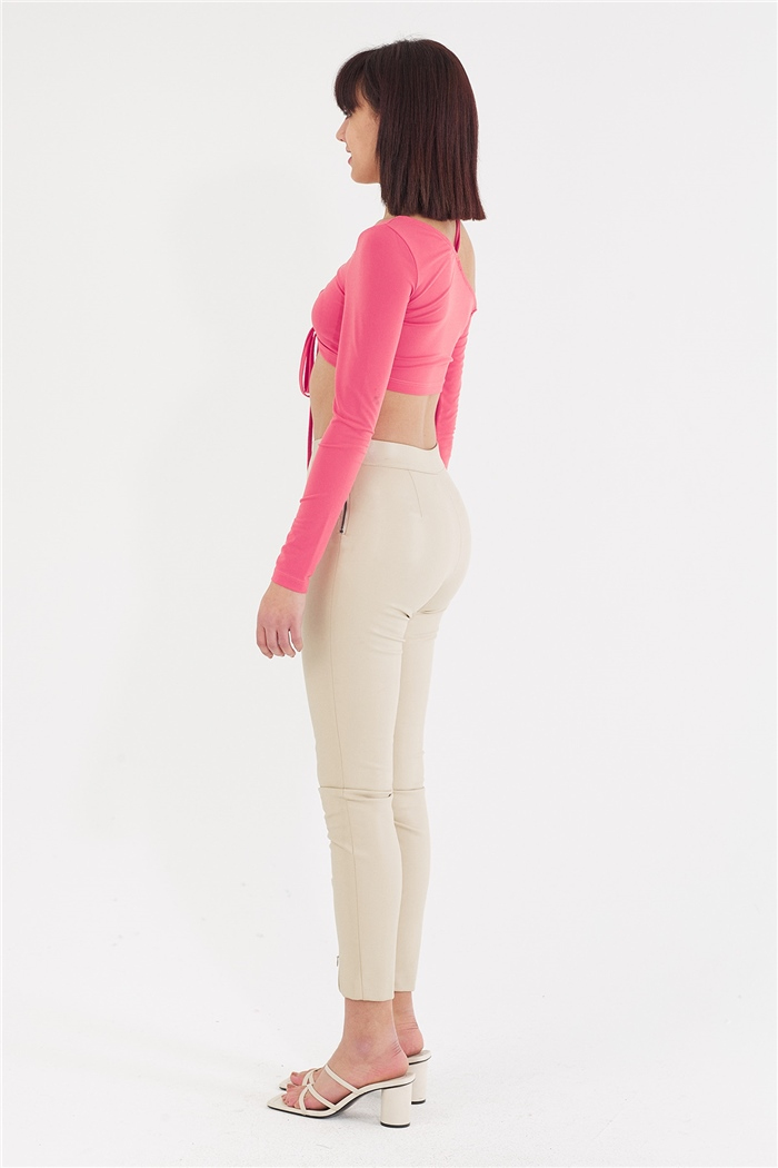Nisan TEK OMUZ AÇIK BLUZ  CORAL  N22-1358