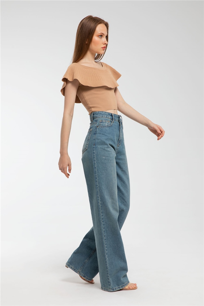 Nisan Triko Bluz  CAMEL  TT3045-T