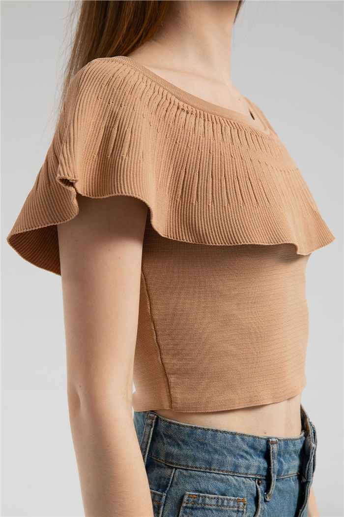 Nisan Triko Bluz  CAMEL  TT3045-T