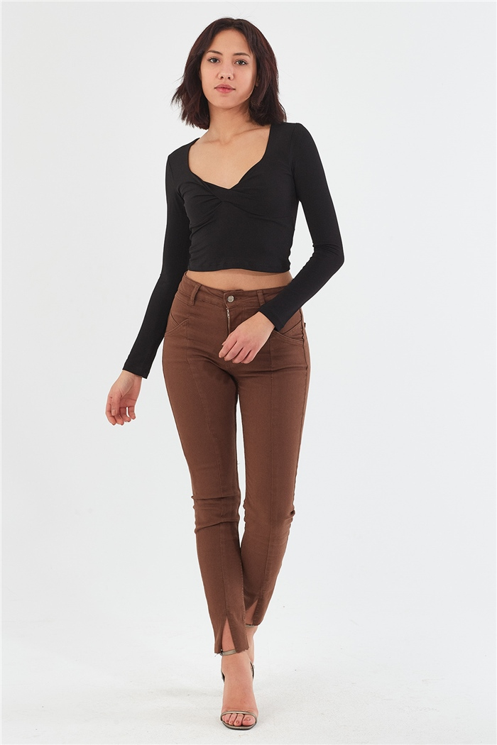 Nisan UZUN KOLLU BLUZ  SİYAH  N22-1356