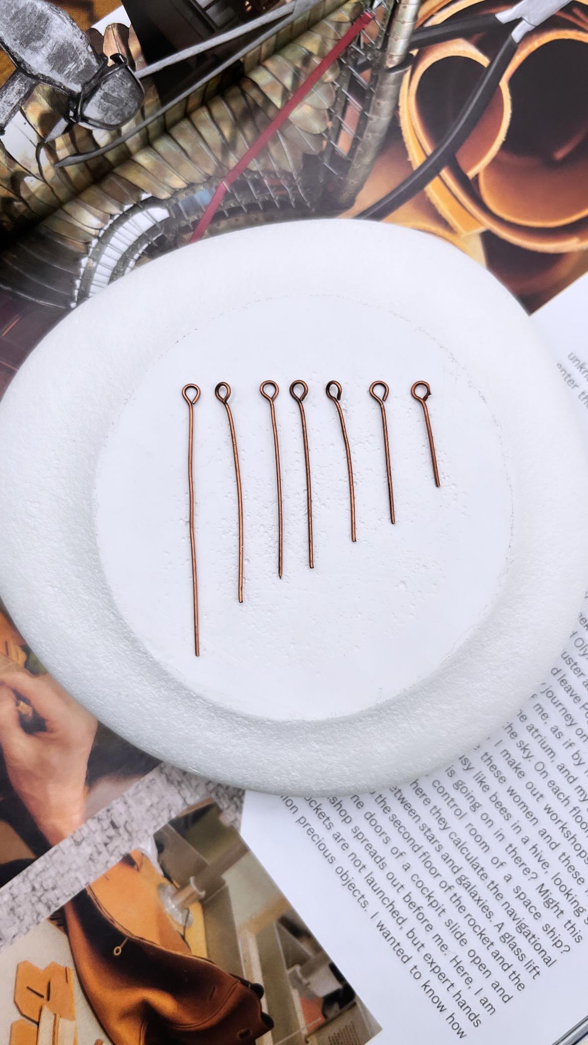 30 mm, HALKALI TAKI ÇİVİSİ, ANTİK BAKIR KAPLAMA 1 KG