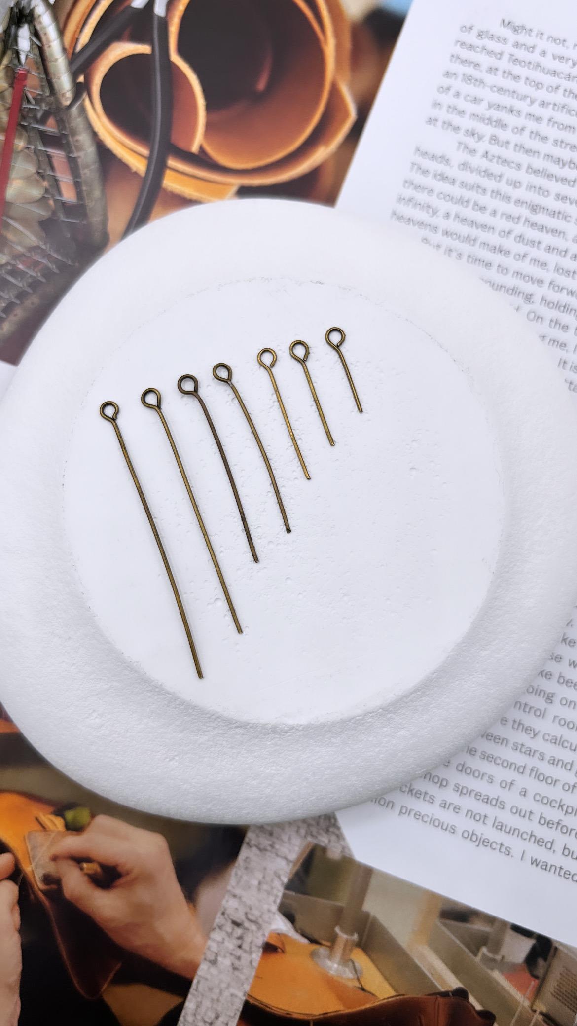 30 mm, HALKALI TAKI ÇİVİSİ, ANTİK SARI KAPLAMA 1 KG