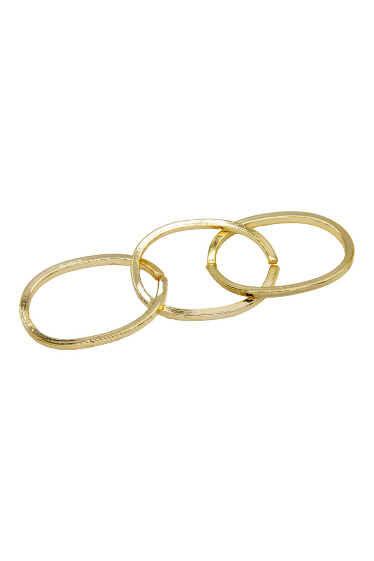 Altın Kaplama Elips Demir Zincir 25x2 mm